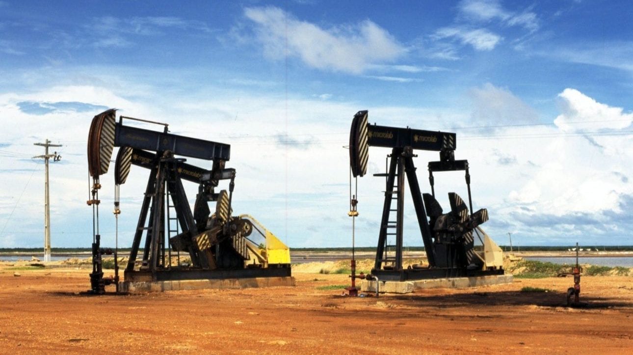 Cavalo-de-Pau extraindo petróleo em campo terrestre de unidade de produção da Petrobras no Nordeste (Foto Divulgação)