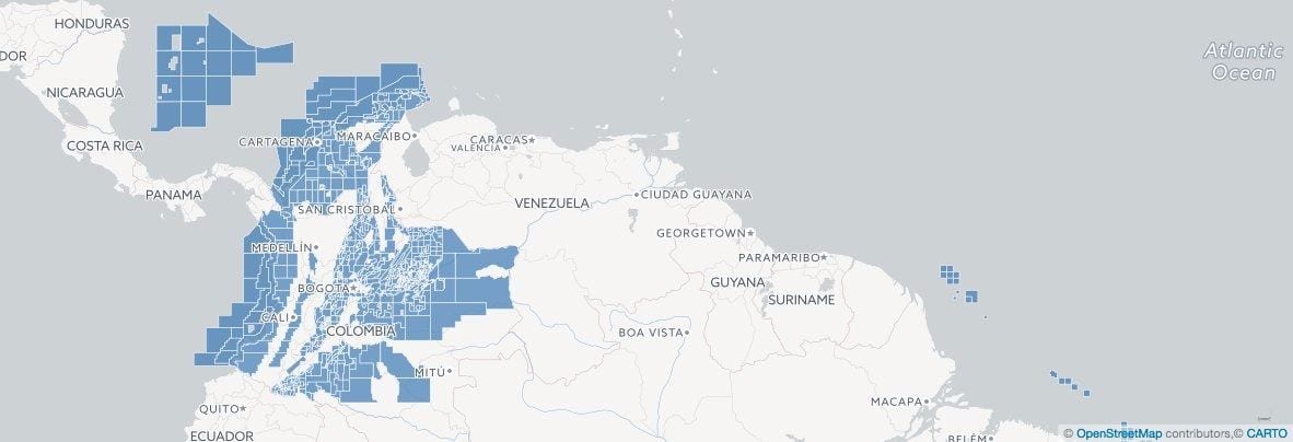 Mapa colaborativo dos ativos na América Latina