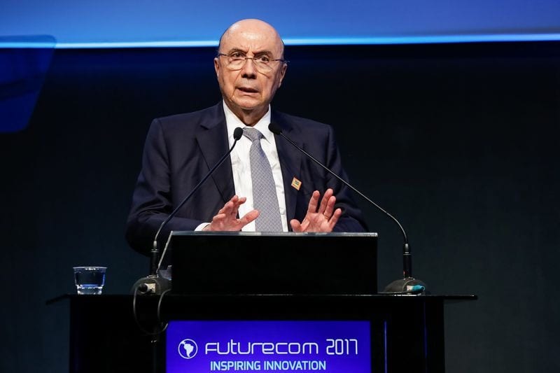 Henrique Meirelles durante evento empresarial em SP