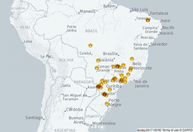 Mapa do Biogás no país