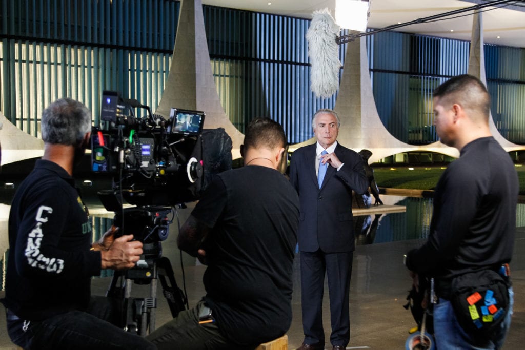 Gravação do pronunciamento de final de ano do Excelentíssimo Presidente da República Michel Temer. (Brasília - DF, 21/12/2017)

Foto: Beto Barata/PR