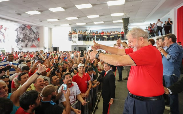 Lula no Sindicato dos Metalúrgicos do ABC. Foto: Ricardo Stuckert