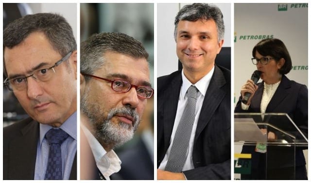 Eduardo Guardia (primeiro da esq para dir) vai coordenar a Comissão. Paulo Pedrosa (MME), Esteves Jr (Planejamento) e Solange Guedes (Petrobras) também participam da Comissão