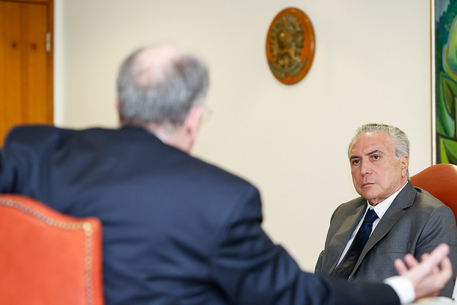 Presidente da República, Michel Temer, durante encontro com Pedro Parente, Presidente da Petrobras. Foto: Alan Santos/PR