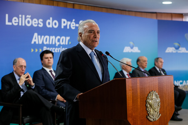 (Brasília - DF, 31/01/2018) - Cerimônia de Contratação de Novas Áreas no Pré-Sal 
Foto: Beto Barata/PR