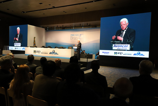 Moreira Franco, ministro de Minas e Energia, participa do Leilão de Pré Sal 4. Foto: Beth Santos/MME