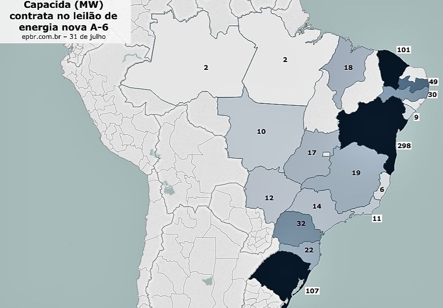 O mapa do leilão A-6