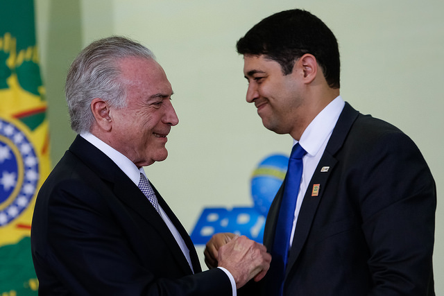 Brasília - DF, 12/12/2017) Cerimônia de Lançamento do Plano Agro+ Integridade. Presidente Michel Temer cumprimenta o Ministro Substituto da Transparência e Controladoria-Geral da união, Wagner Rosario. Foto: Alan Santos/PR