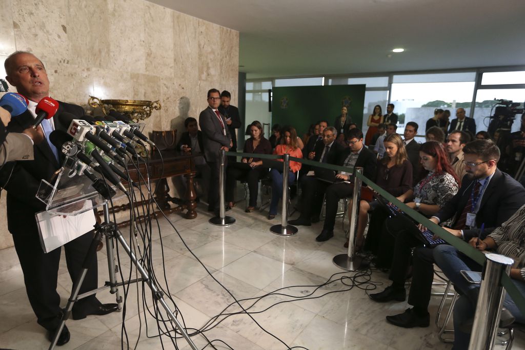 Entrevista, coletiva, ministro, Casa Civil, Eliseu PAdilha, Onyx Lorenzoni