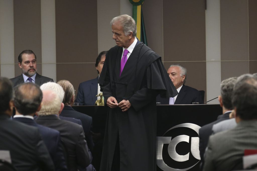 O novo presidente do Tribunal de Contas da União (TCU), José Múcio Monteiro Filho, durante solenidade de posse, na sede do TCU.