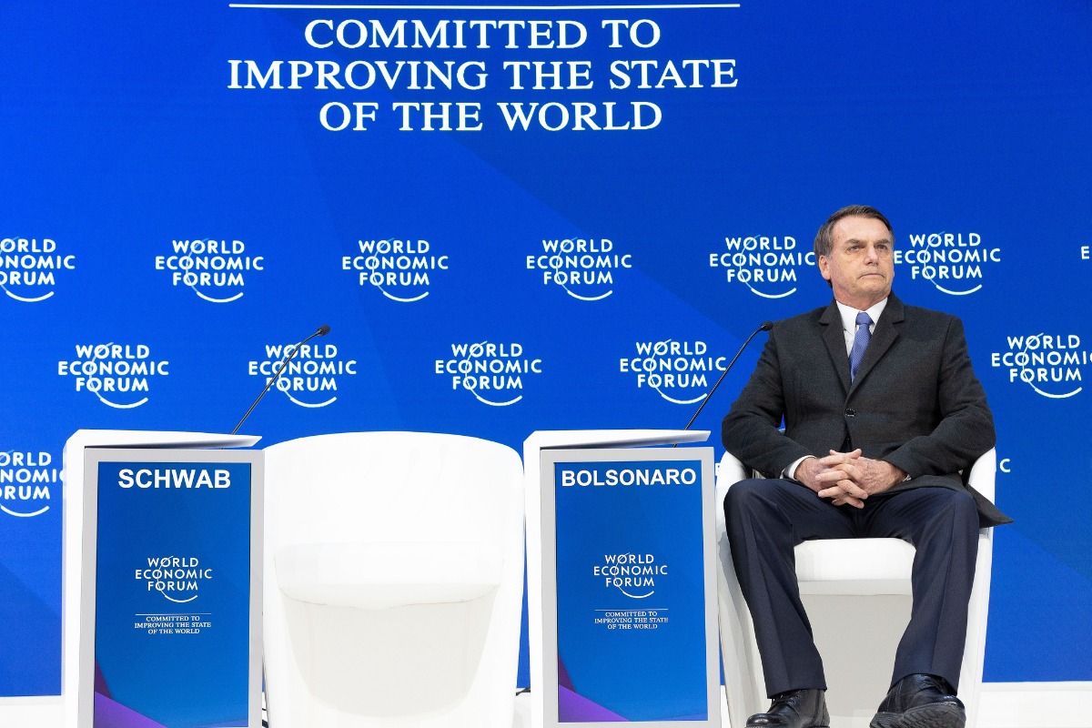 Bolsonaro discursa em Davos