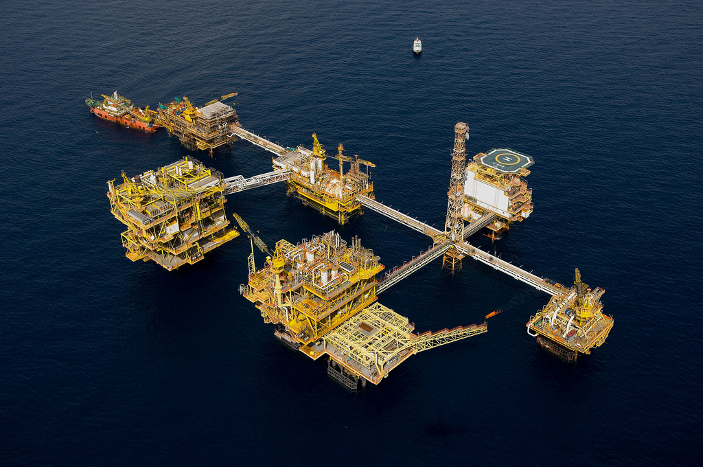 Aerial view of E11 Offshore Platform 
E11 offshore platform, Malaysia