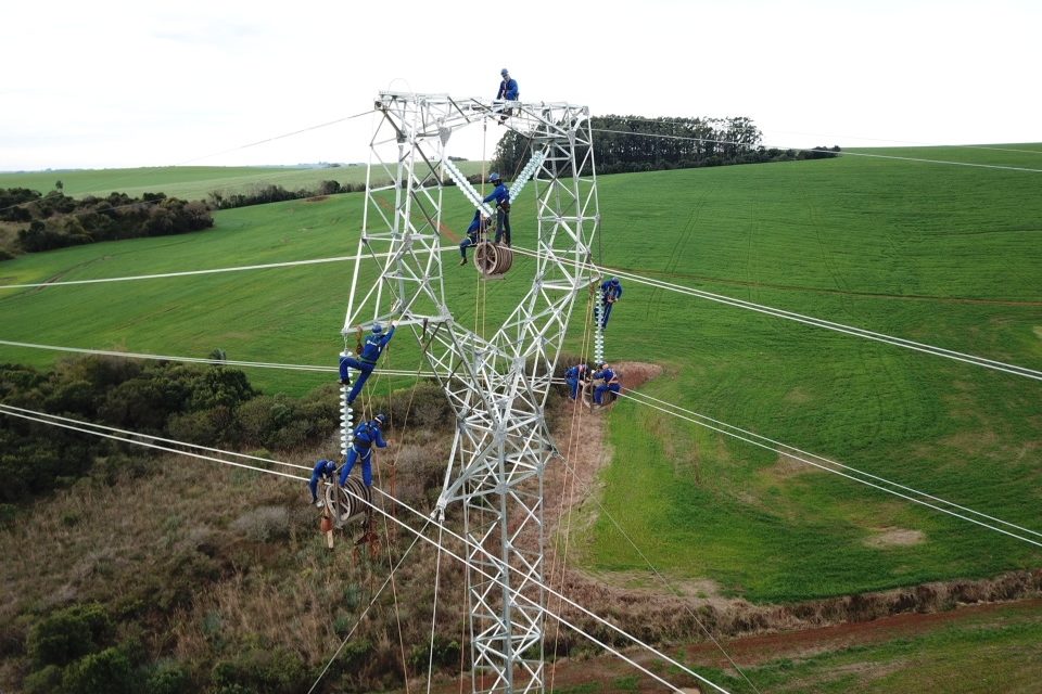 Técnicos inspecionam linhas de transmissão de energia da Terna Brasil (Foto: Divulgação)