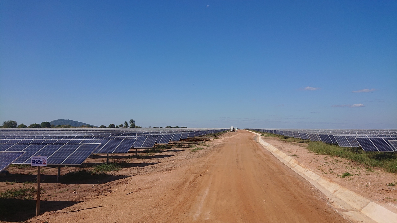 A usina solar de Mocuba / foto: divulgação Scatec Solar