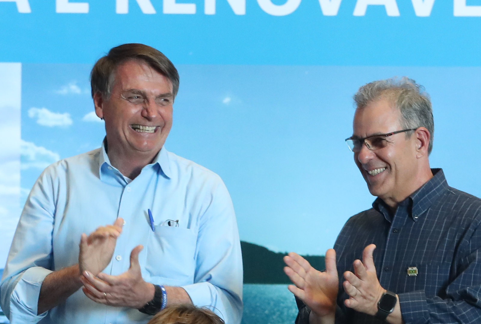 O presidente Jair Bolsonaro e o ministro de Minas e Energia, Bento Albuquerque, durante inauguração de usina da Chesf. Foto: Cortesia/ MME