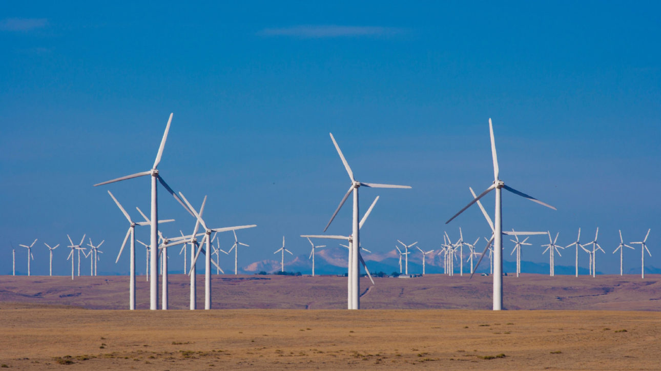 Cedar Creek Wind Farm Phase II under construction  in Colorado, US.