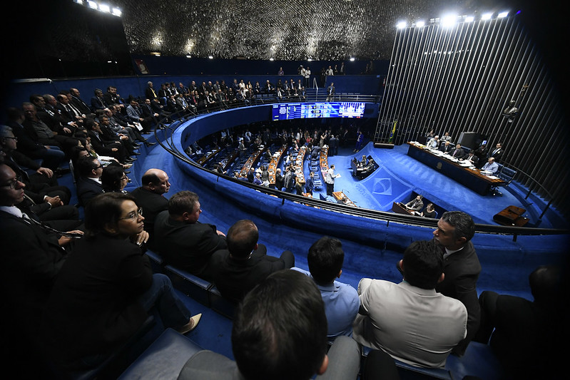 Plenário do Senado Federal durante sessão deliberativa ordinária. Ordem do dia.rrMesa:rpresidente do Senado, senador Davi Alcolumbre (DEM-AP).rrFoto: Marcos Oliveira/Agência Senado