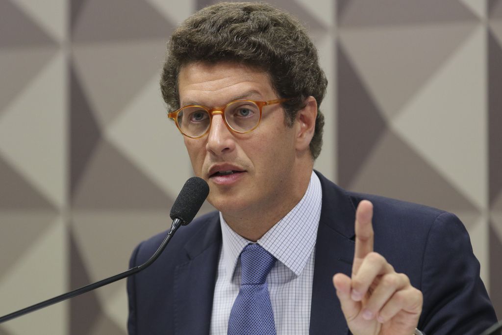 O ministro do Meio Ambiente, Ricardo Salles, participa de  audiência pública no senado, sobre a gestão do  Fundo Amazônia.