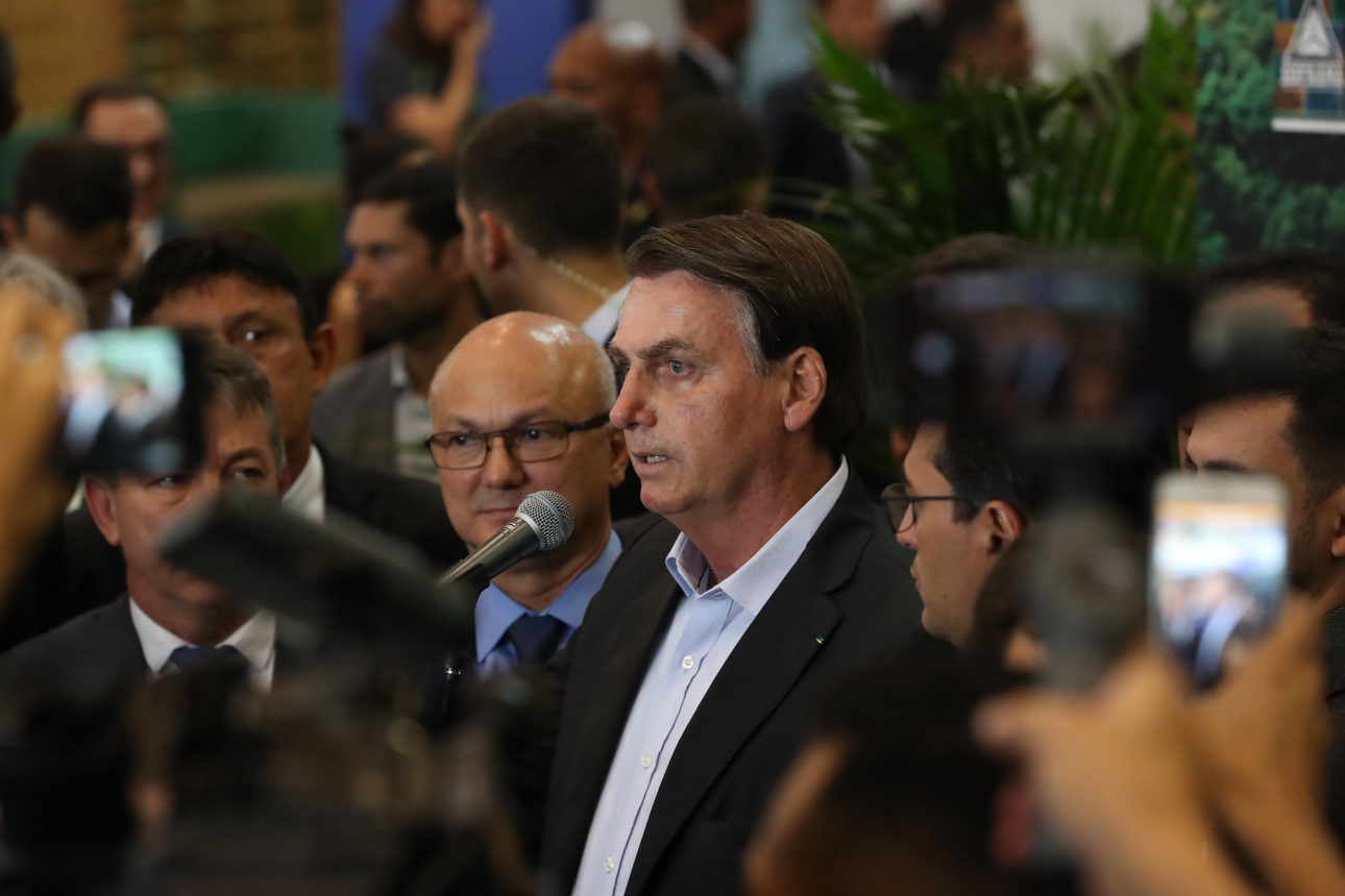 (Manaus - AM, 27/11/2019) Presidente da República Jair Bolsonaro conversa com a imprensa.rFoto: Marcos Corrêa/PR