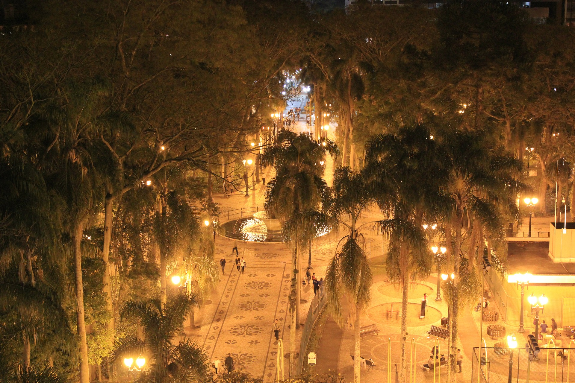 A cidade de Curitiba de noite