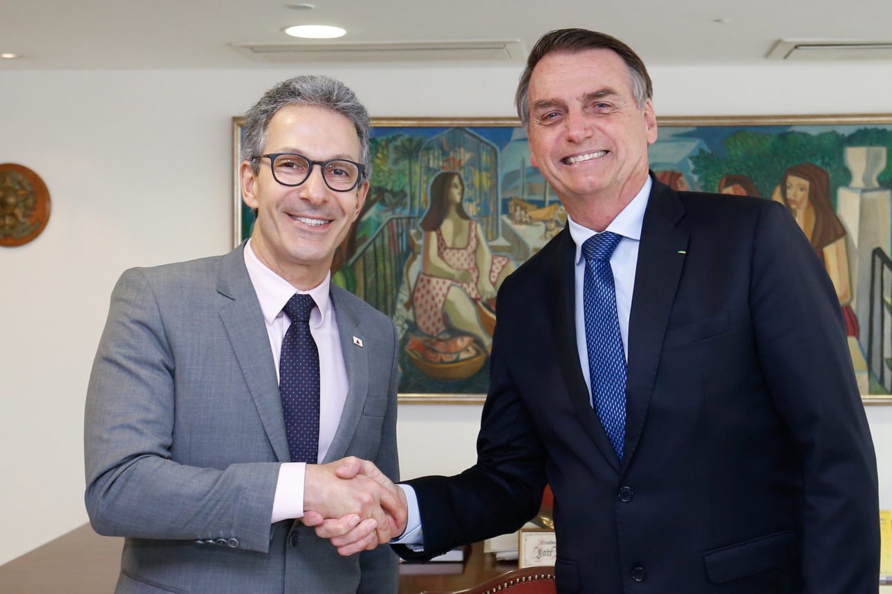 (Brasília - DF, 16/01/2019) Presidente da República, Jair Bolsonaro e Romeu Zema, Governador do Estado de Minas Gerais. Foto: Alan Santos/PR