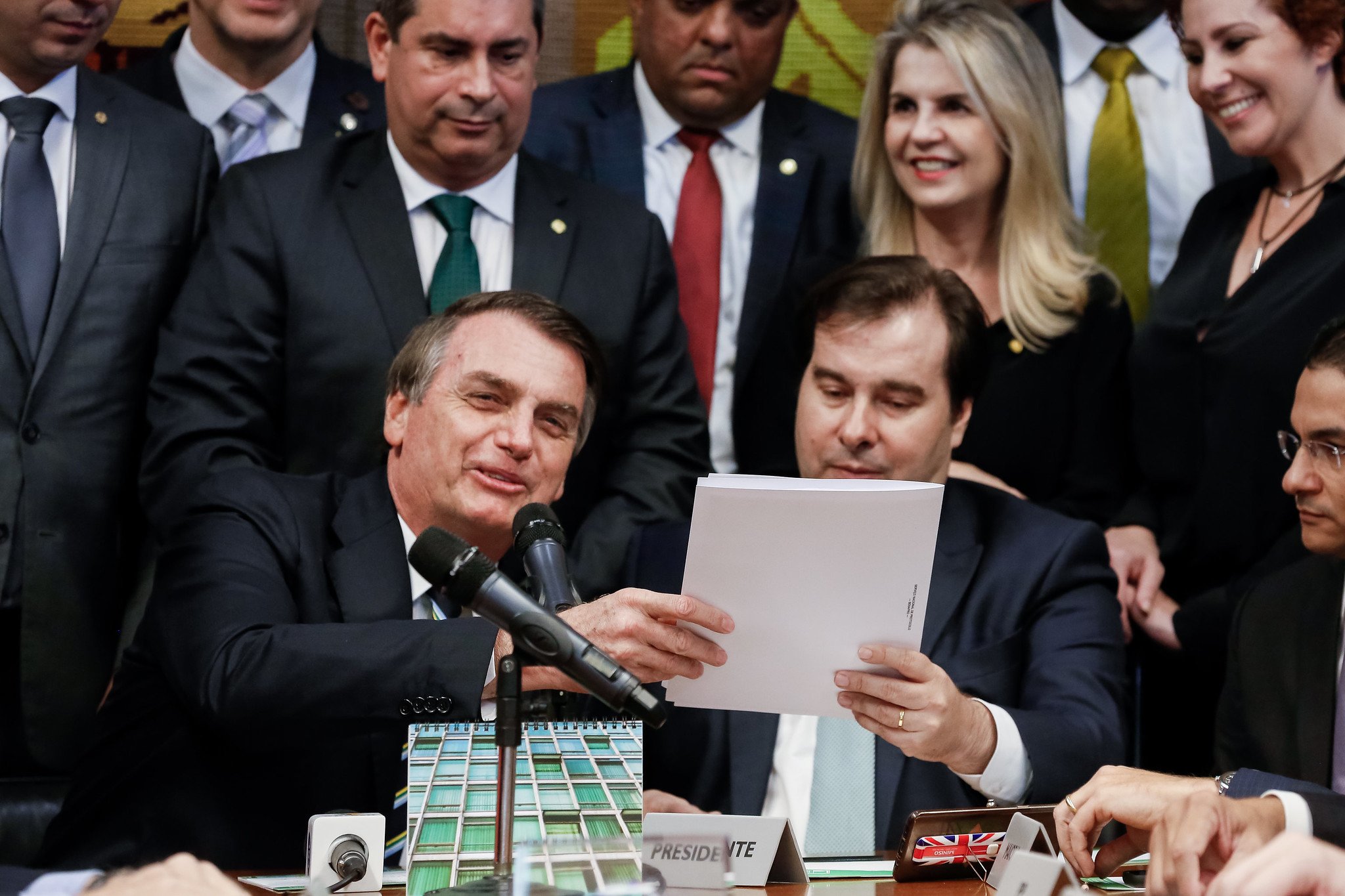 (Brasília - DF, 04/06/2019) Entrega do Projeto de Lei da Carteira Nacional de Habilitação (CNH) ao Presidente da Câmara, Rodrigo Maia.                                  Foto: Carolina Antunes/PR