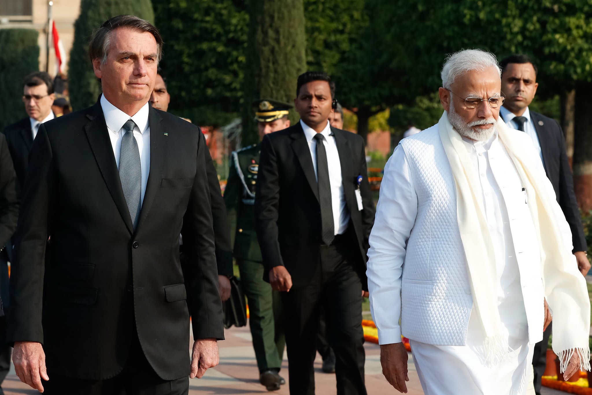 (Nova Delhi - Índia, 26/01/2020) Presidente da República Jair Bolsonaro, durante Cerimônia de Apresentação de Altos Dignitários.rFoto: Alan Santos/PR