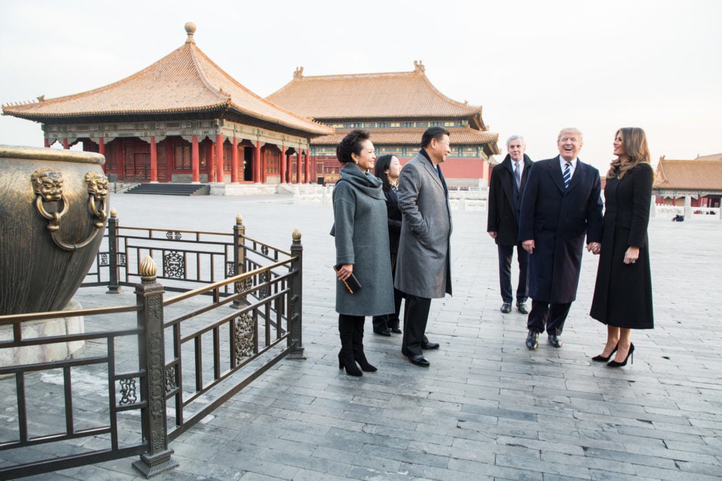 President Donald J. Trump and First Lady Melania Trump, joined by President Xi Jinping and First Lady Peng Liyuan Official White House Photo by Shealah Craighead