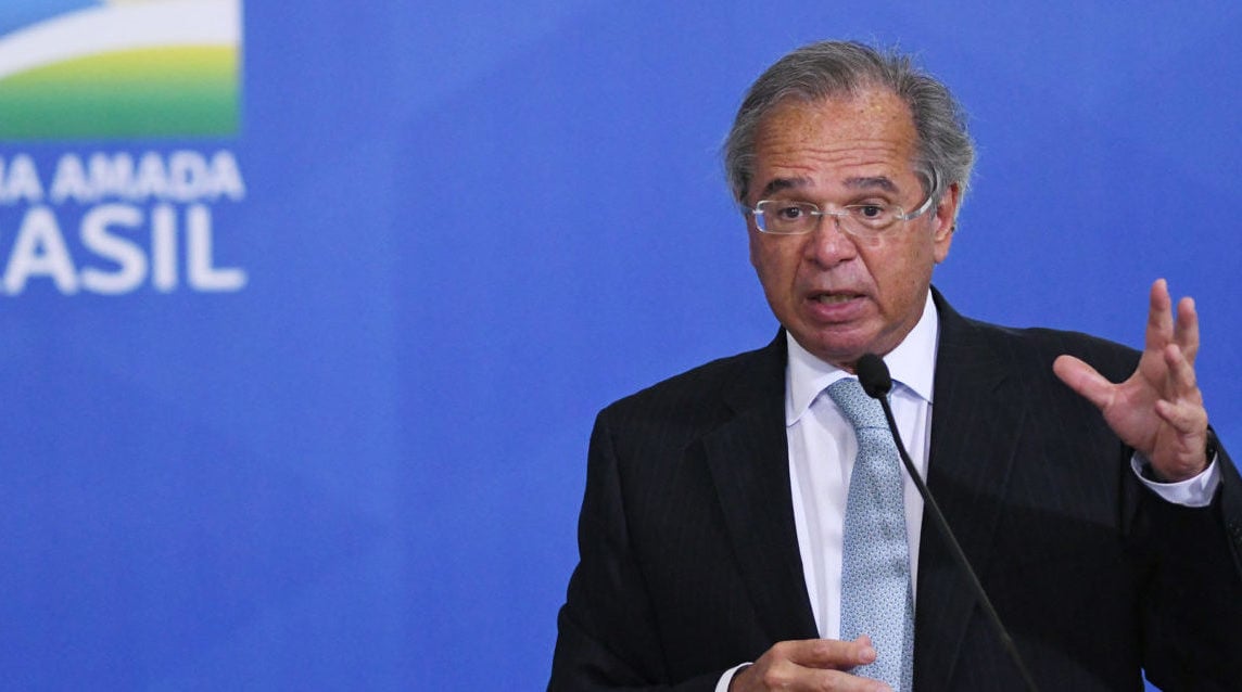 Brasília,DF- Ministro da Economia, Paulo Guedes, durante cerimônia de Prorrogação do Auxílío Emergencial, no salão Nobre do Palácio do Planalto, em Brasília, DF FOTO: EDU ANDRADE/Ascom/ME