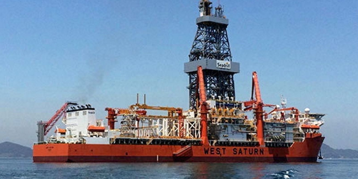 Equinor contrata sonda da Seadrill para produção de Bacalhau. Na imagem: Sonda West Saturn, da Seadrill, contratada pela Equinor para perfurações no campo de Bacalhau, na Bacia de Santos (Foto: Divulgação)