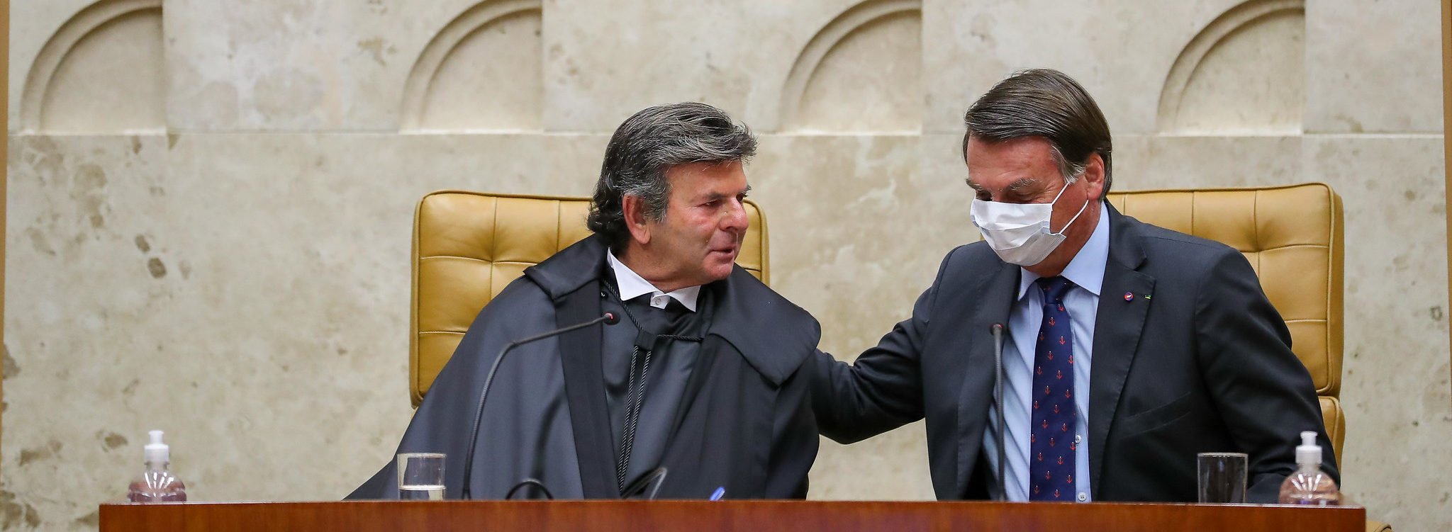 (Brasília - DF, 10/09/2020) Sessão Solene de Posse dos Senhores Ministros Luiz Fux e Rosa Weber nos cargos de Presidente e Vice-Presidente do Supremo Tribunal Federal.

Foto: Marcos Corrêa/PR