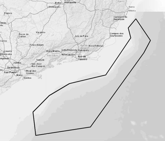 Figura 1 – A região do pré-sal, com o polígono estabelecido em 2010 (ANP)