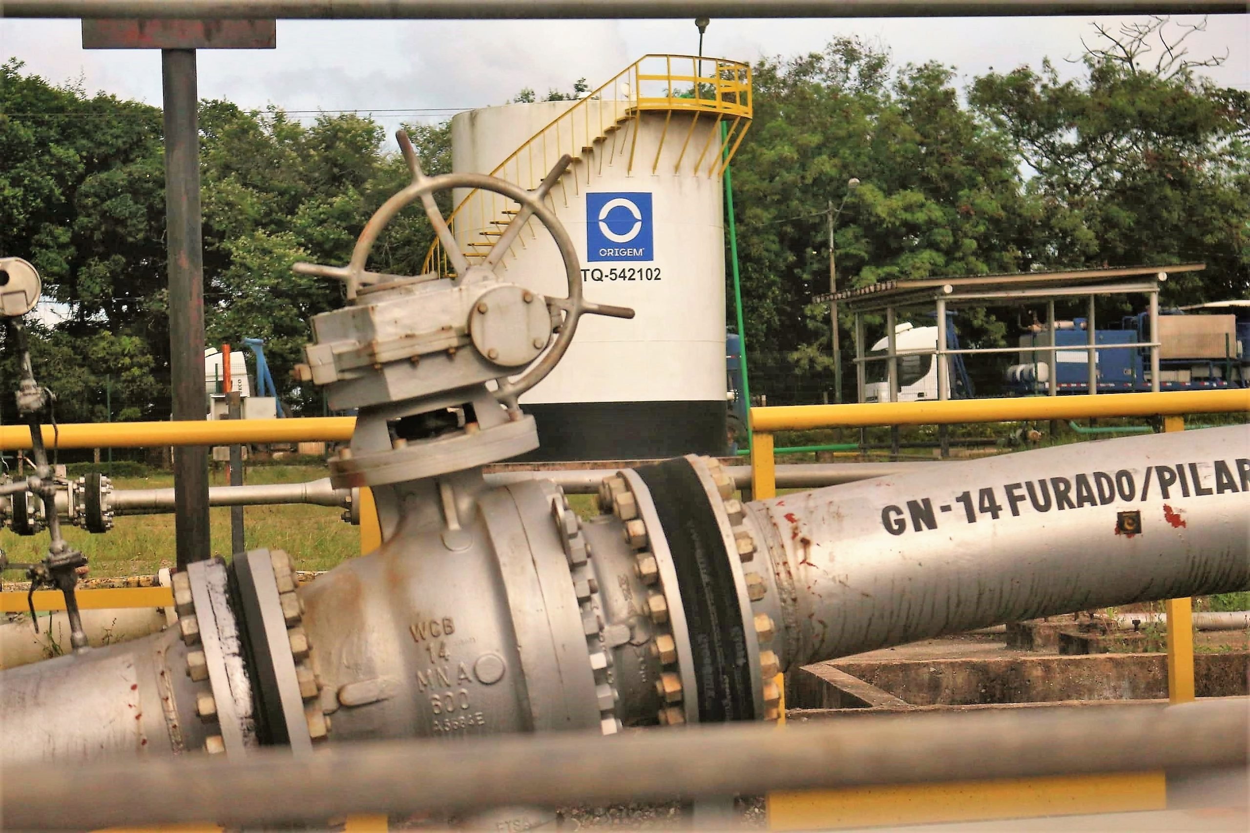 Operações da Origem Energia no Polo Alagoas, de produção de petróleo e gás natural (Foto: Divulgação)