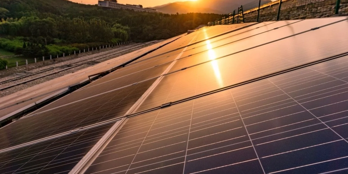 Fintech de energia solar capta R$ 500 mi em rodada com Softbank. Na imagem, placas fotovoltaicas para GD solar