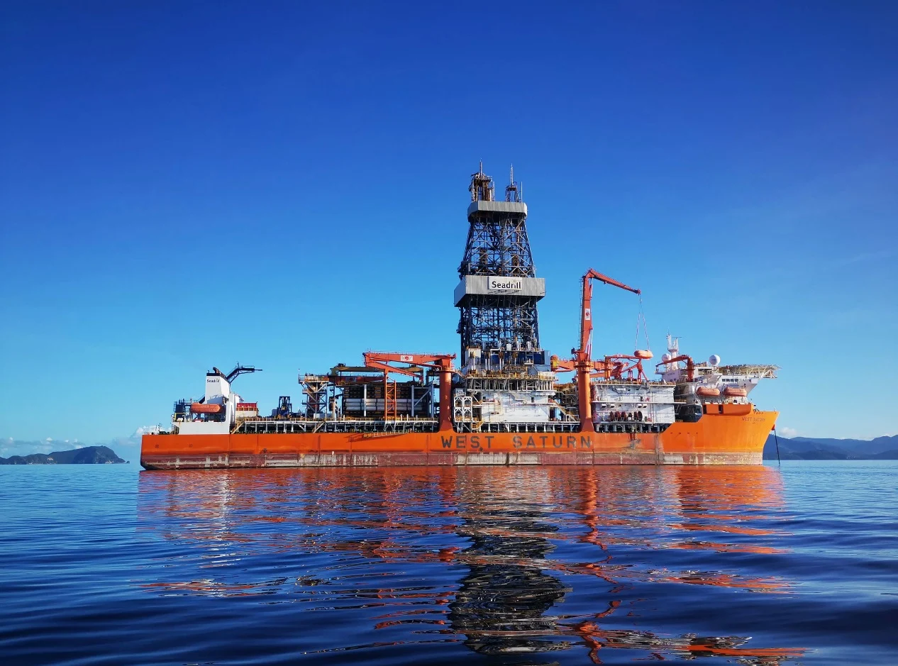 MME vai incluir o bloco Ametista (Bacia de Santos) no modelo de oferta permanente. Na imagem, sonda de perfuração offshore West Saturn da Seadrill em águas brasileiras