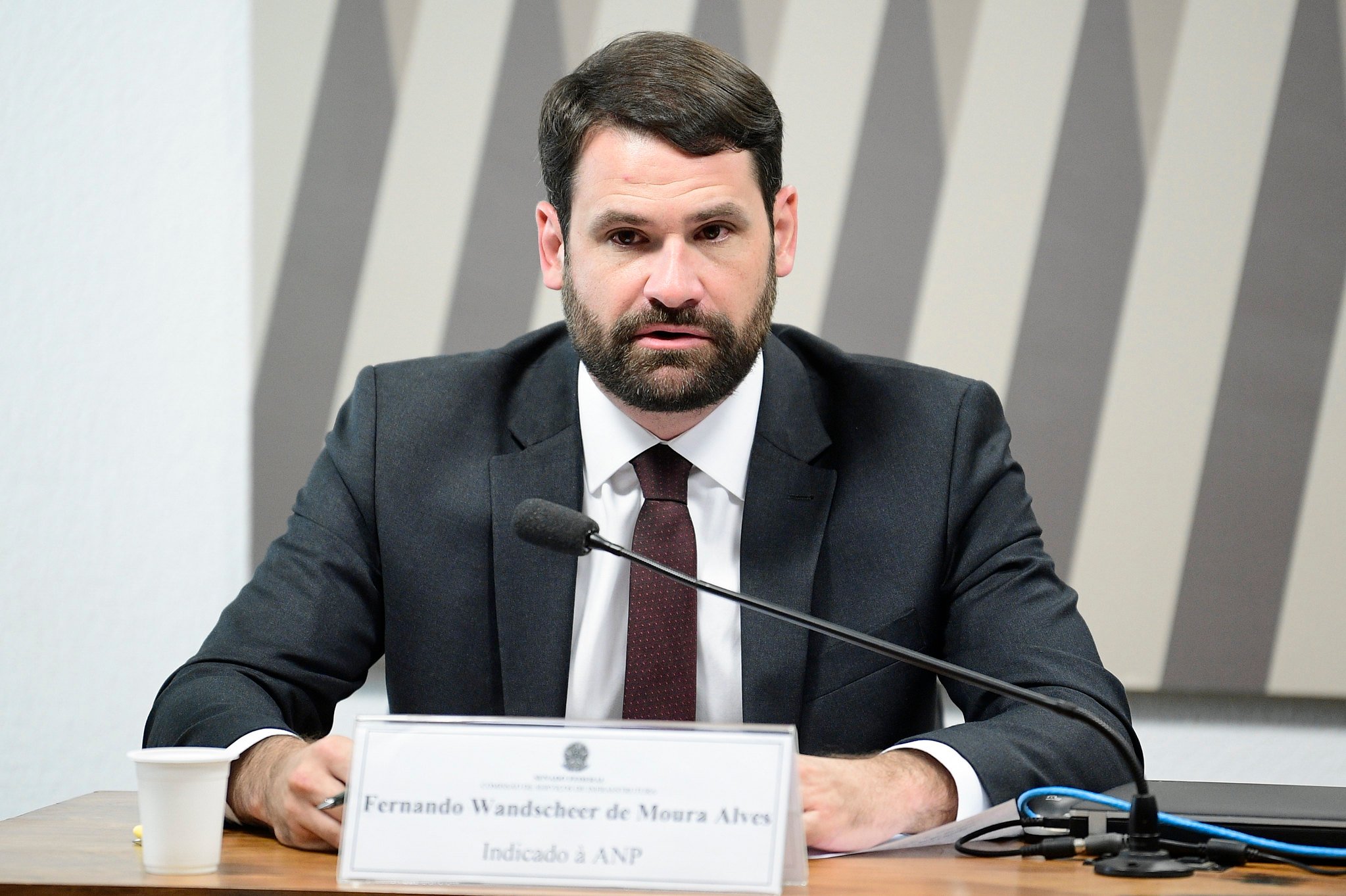 Classificação do Subida da Serra: proposta prevê conexão com GNL. Na imagem, Fernando Moura, diretor da ANP à frente das conversas com a Arsesp (Foto: Pedro França/Agência Senado)