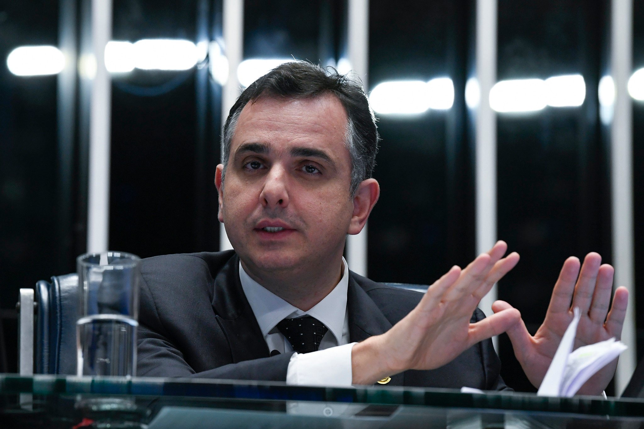 PEC dos Combustíveis: oposição teme "cheque em branco" a Bolsonaro. Na imagem, Rodrigo Pacheco, presidente do Senado (Foto: Roque de Sá/Agência Senado)