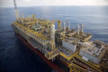 Papel do óleo e gás para a segurança energética na transição. Na imagem: Navio plataforma para prospecção de petróleo em alto mar. FPSO Cidade de Itaguaí em operação no campo de Tupi (ex-Lula), pré-sal da Bacia de Santos (Foto: Stéferson Faria/Agência Petrobras)