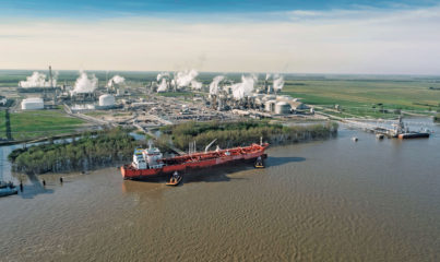 ExxonMobil fecha maior acordo comercial de armazenamento permanente de carbono na Louisiana. Na imagem, planta de fertilizantes da CF Industries, em Donaldsonville, na Louisiana (EUA) (Foto: CF Industries/Divulgação)