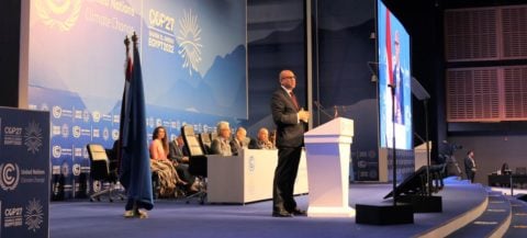 Últimos oito anos foram os mais quentes já registrados, mostra relatório da Organização Meteorológica Mundial da ONU (OMM). Na imagem: Simon Stiell, chefe da UNFCCC, falando na abertura oficial da COP27 (Foto: Momoko Sato/UNIC Tóquio)