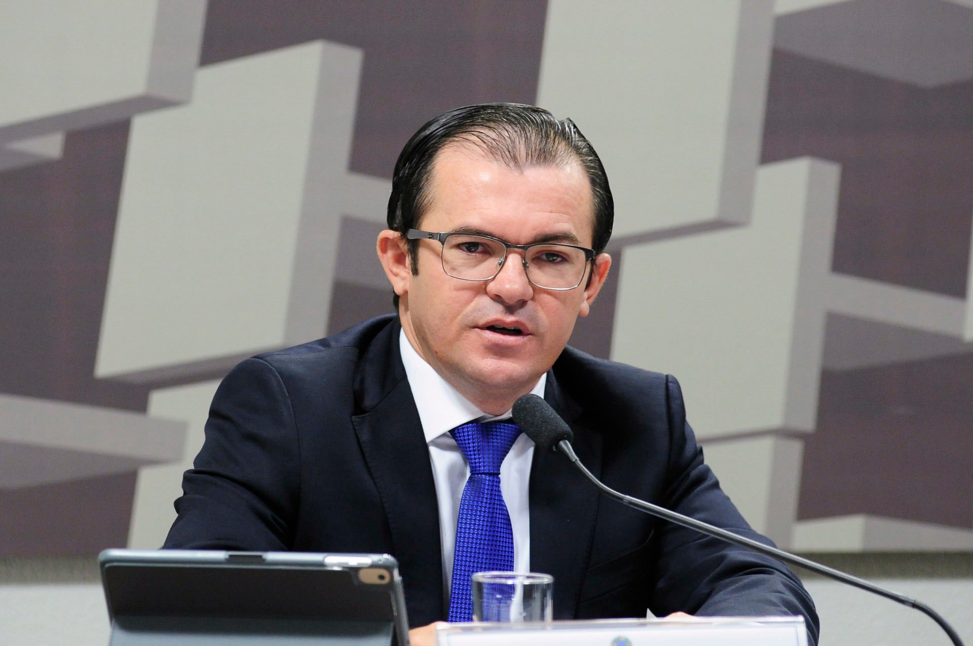  11 de julho de 2018 |  Efrain Pereira da Cruz é sabatinado, no Senado, para a vaga na diretoria da Aneel. Foto: Pedro França/Agência Senado