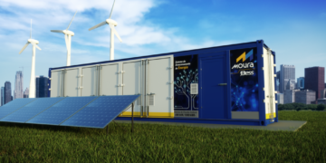 Placas solares e turbinas e&oacute;licas em projeto da Oncorp, no sistema isolado de Roraima, para armazenar energia com baterias Moura (Foto Divulga&ccedil;&atilde;o Baterias Moura)