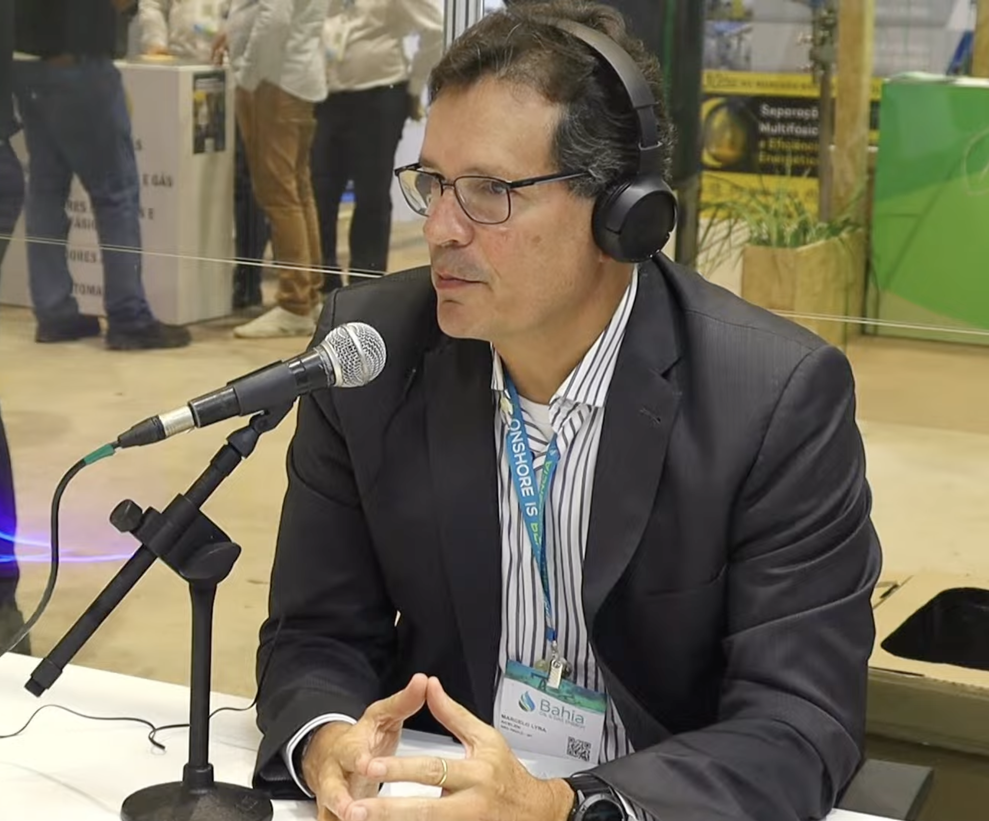 Marcelo Lyra, VP da Acelen, conversa com o estudio epbr durante o Bahia Oil & Gas Energy.