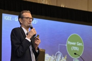 Investimento da Petrobras em eólica offshore pode começar pelo exterior, diz Tolmasquim. Na imagem: Maurício Tolmasquim, diretor de Transição Energética da Petrobras, na Bratecc, evento da Argus no Rio de Janeiro (Foto: Agência Petrobras)