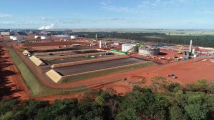 Biometano da Cocal recebe certificação para emitir créditos de descarbonização. Na imagem: Vista da planta de biogás da Cocal em Narandiba (Foto: Divulgação)