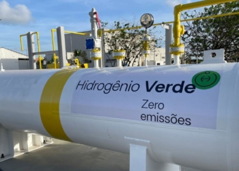 Tanque de armazenamento de hidrogênio no projeto de P&D Pecém H2V, da EDP, no Ceará (Foto Divulgação EDP)