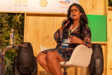 Na imagem: Gerente-executiva de Clima da Petrobras, Viviana Coelho, durante o ESG Energy Forum, realizado pelo IBP, no Rio de Janeiro em junho de 2023 (Foto: Cortesia IBP)