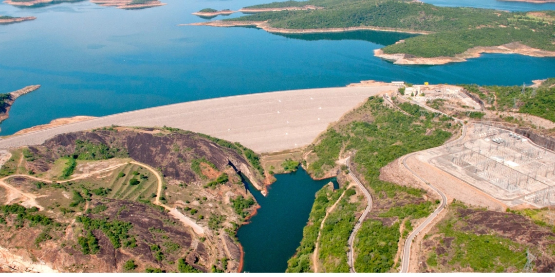 Reservatórios de hidrelétricas atingem melhores níveis dos últimos 20 anos, aponta ONS. Na imagem: Vista de reservatório da Hidrelétrica Serra da Mesa operada por Furnas no Rio Tocantins, no município de Minaçu, em Goiás (Foto: Divulgação)