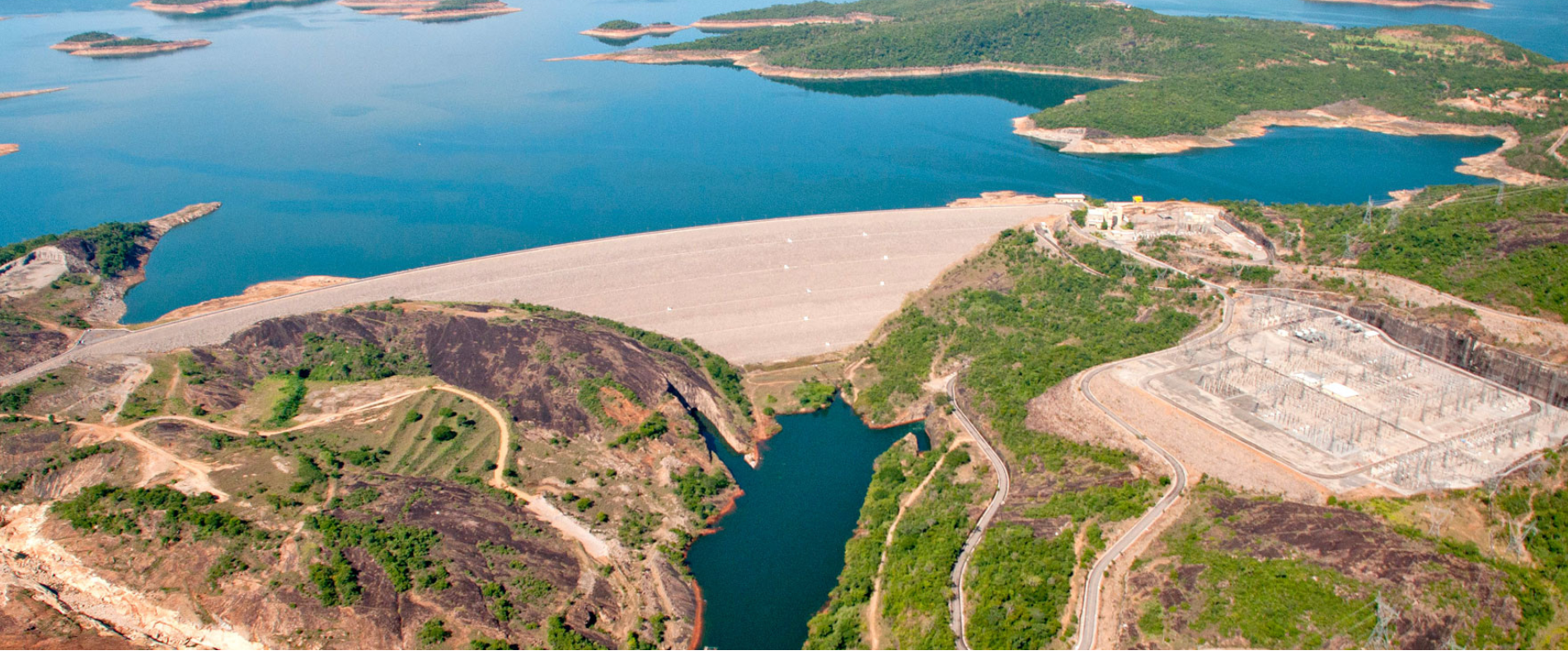 Reservatórios de hidrelétricas atingem melhores níveis dos últimos 20 anos, aponta ONS. Na imagem: Vista de reservatório da Hidrelétrica Serra da Mesa operada por Furnas no Rio Tocantins, no município de Minaçu, em Goiás (Foto: Divulgação)