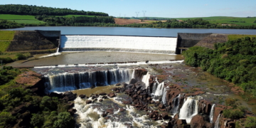 PCH Ludesa (30MW), da CPFL Renováveis, em operação desde 2007, localizada junto ao rio Chapecó, no oeste de Santa Catarina (Foto Divulgação Terra Ambiental)